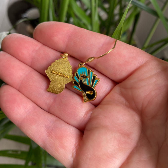 Deco Hound Enamel Earrings