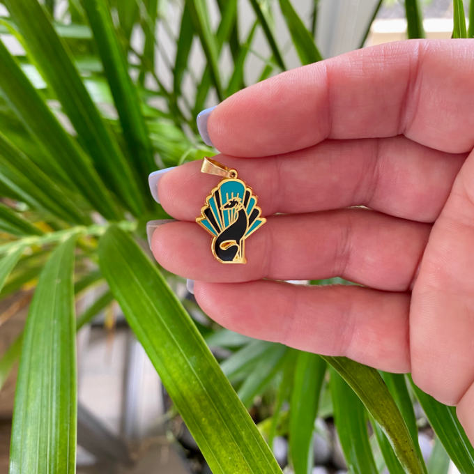 Deco Hound Enamel Earrings