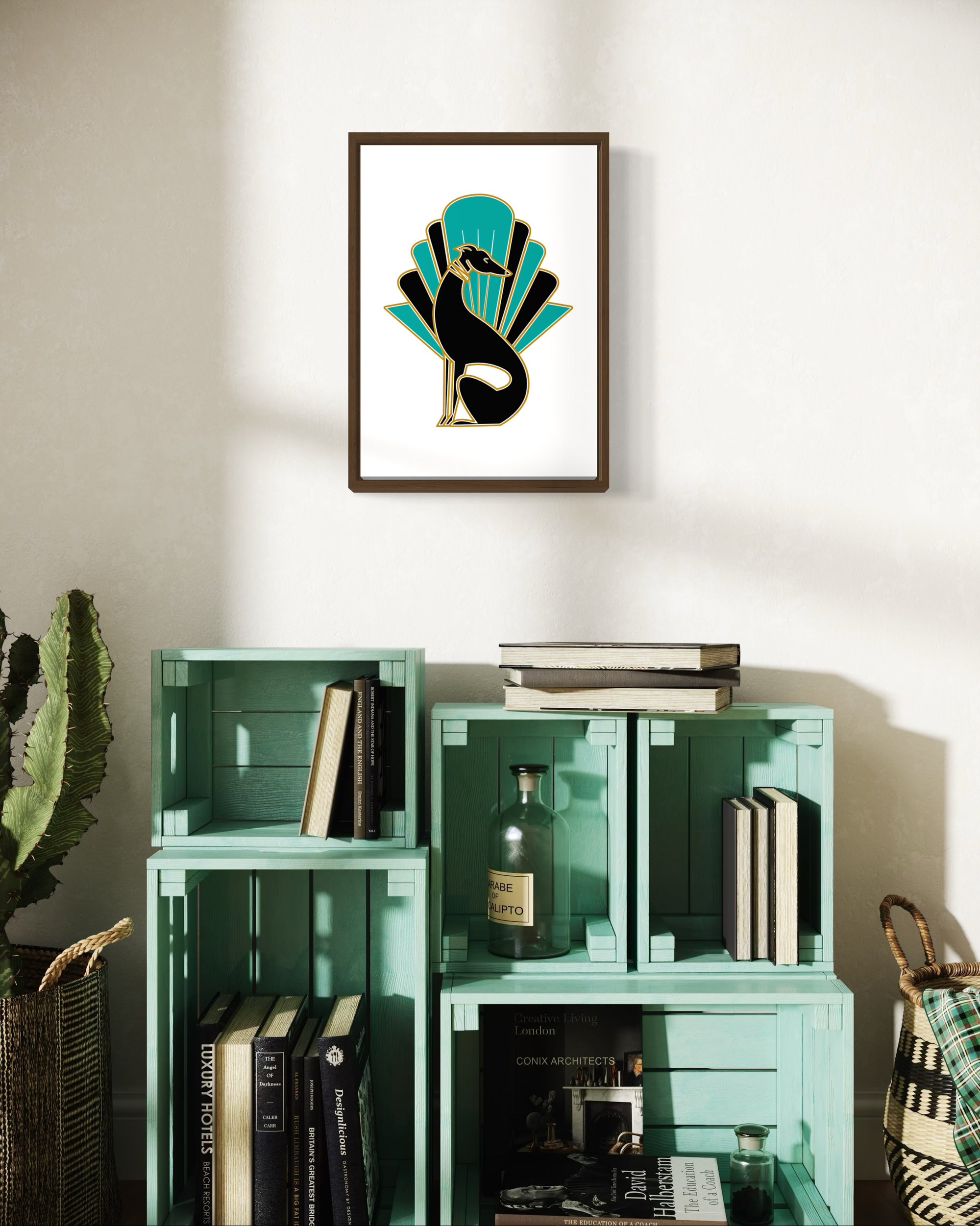 Deco Hound Art Print