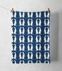 Navy Smoochies Tea Towel