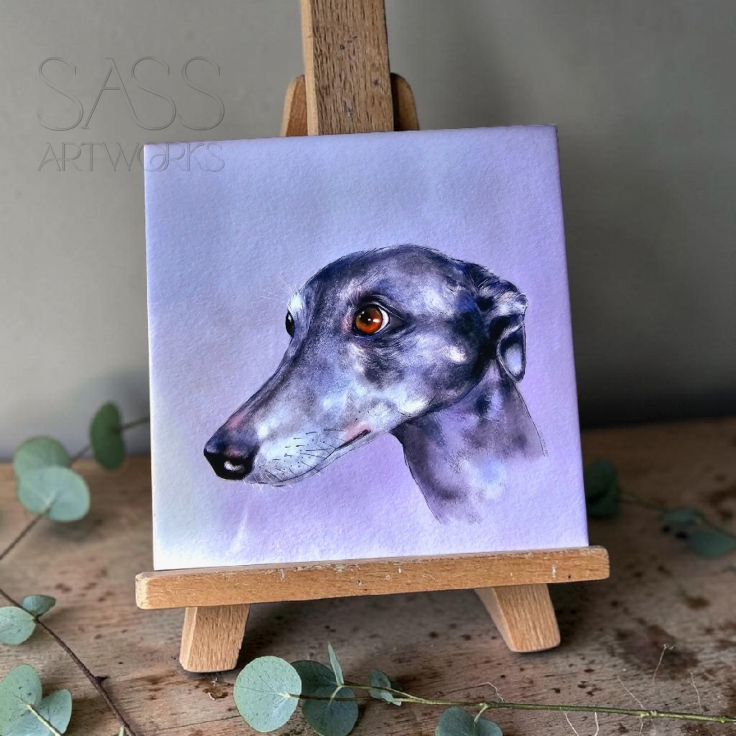 Violet Ceramic Art Tile