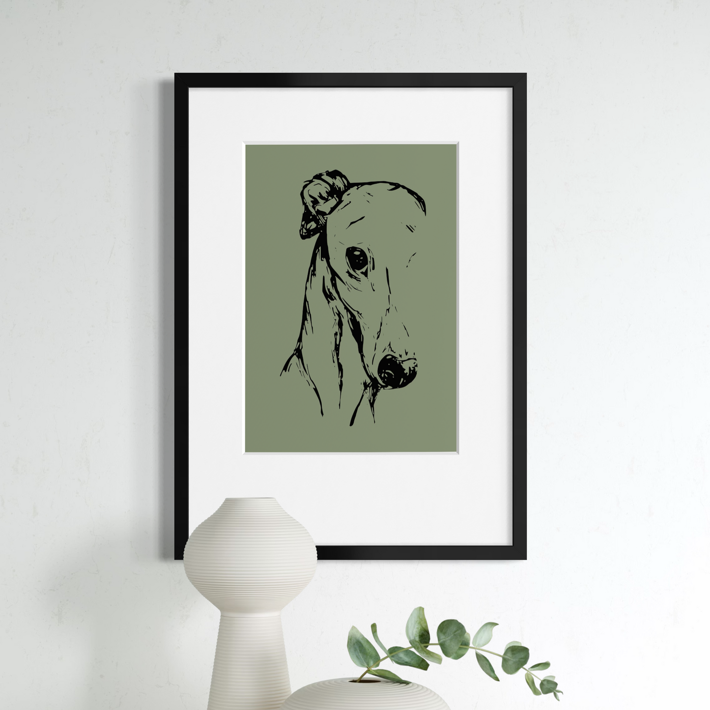Phantom in Sage A3 Art Print