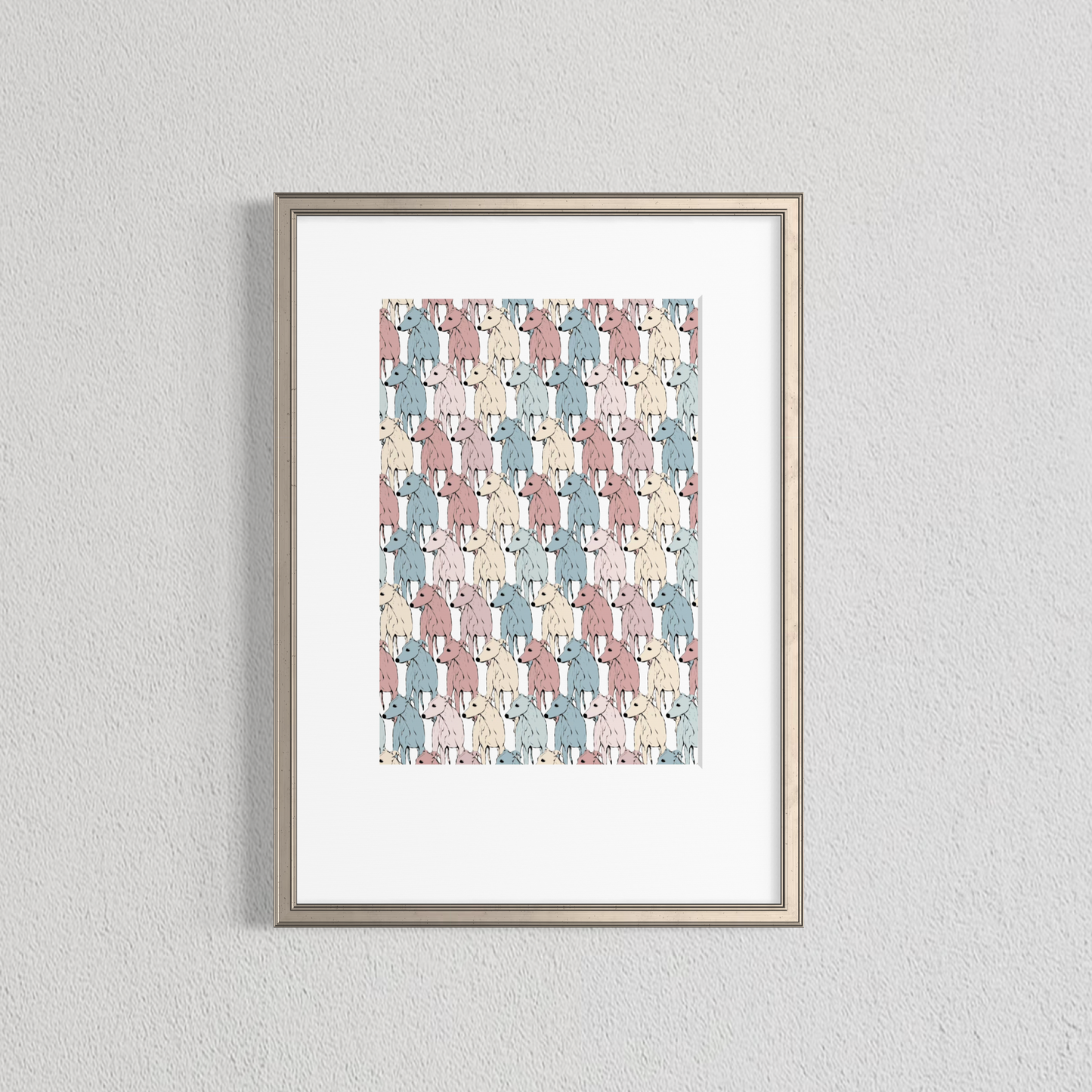 Sweetheart Candy Hounds A3 Art Print