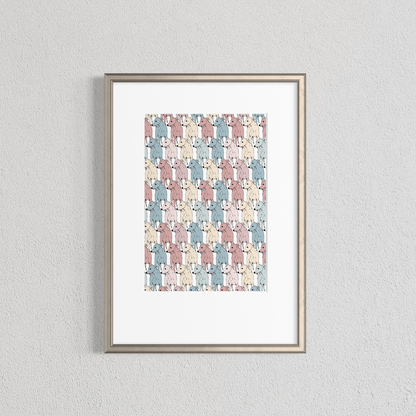 Sweetheart Candy Hounds A3 Art Print