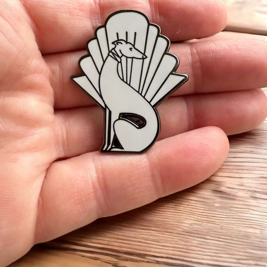 Deco Hound Enamel Pin
