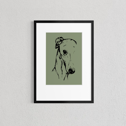 Phantom in Sage A3 Art Print