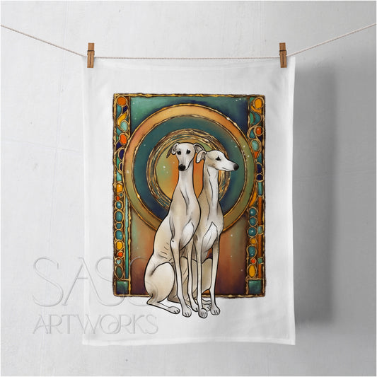Copper and Gem Tea Towel