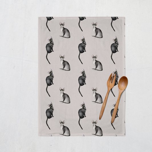 Cornish Kitties Tea Towel