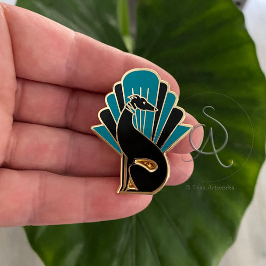Deco Hound Enamel Pin