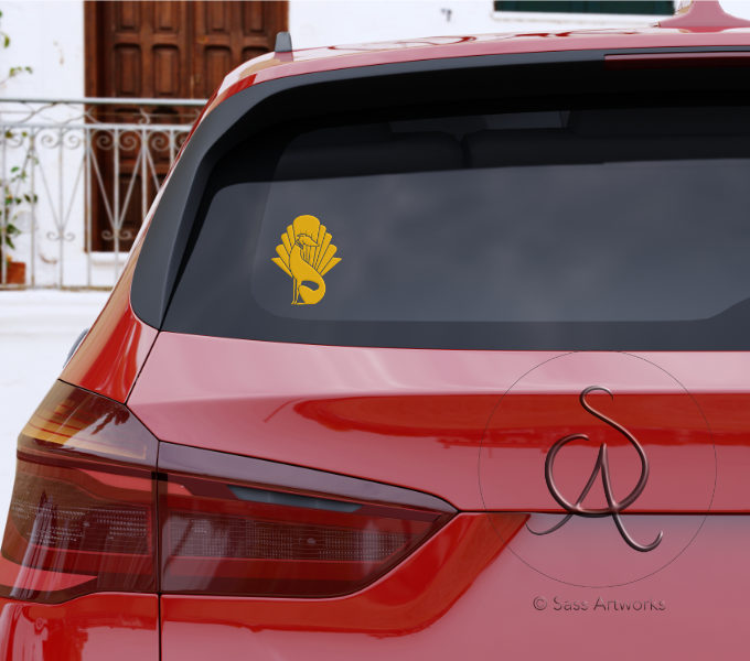 Deco Hound Window Decal