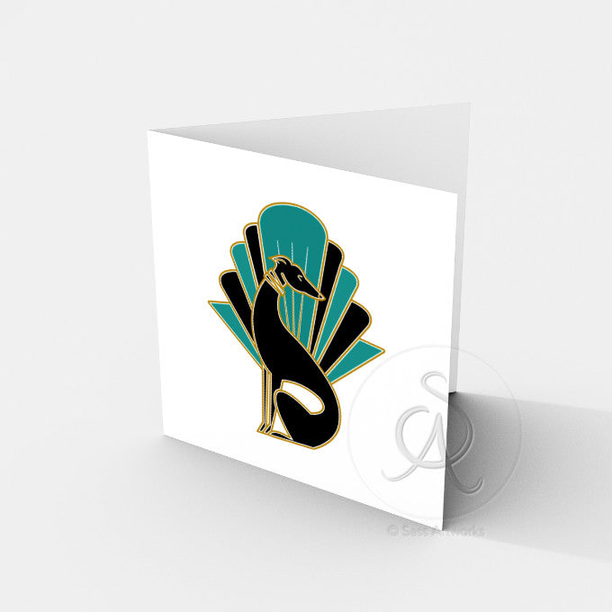 Deco Hound Greeting Card