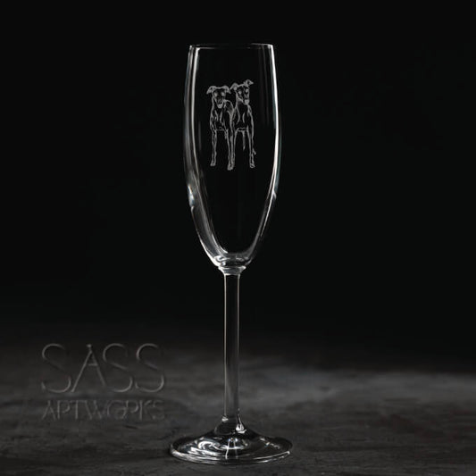 Etched Champagne Glass