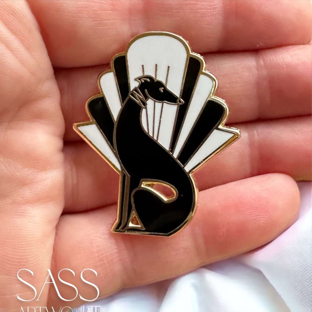 Deco Hound Enamel Pin