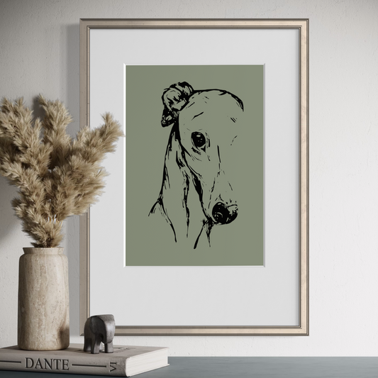 Phantom in Sage A3 Art Print