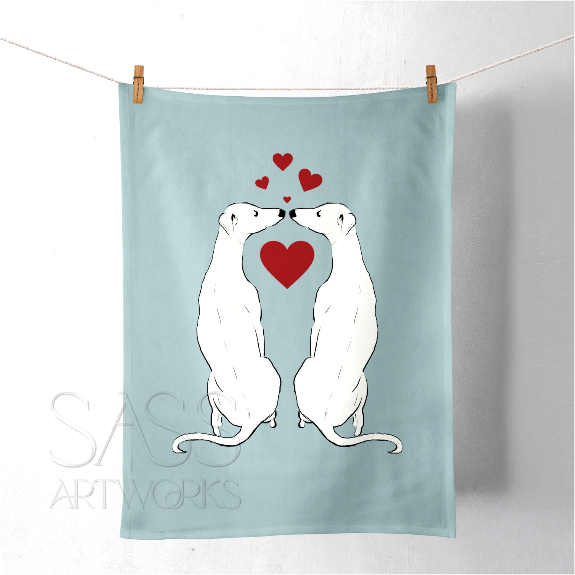 Smoochies Love Tea Towel