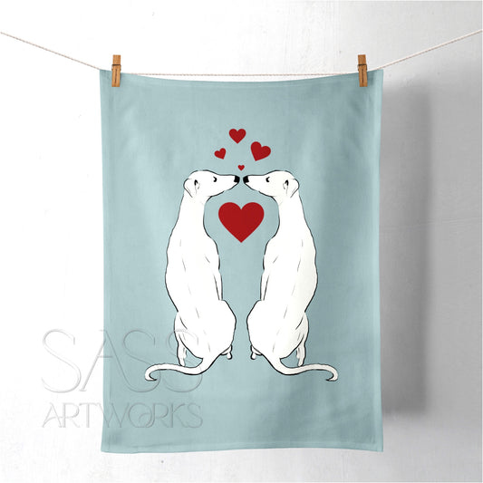 Smoochies Love Tea Towel