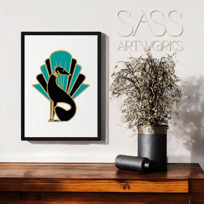 Deco Hound Art Print