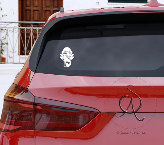 Deco Hound Window Decal