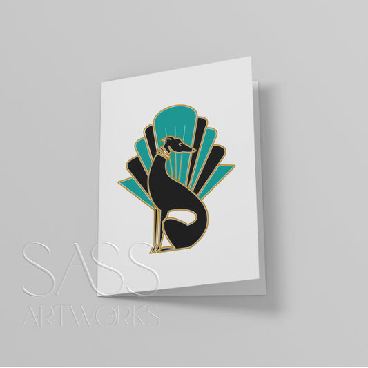 Deco Hound A6 Card