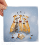 Hark the Herald Hounds Square Christmas Card