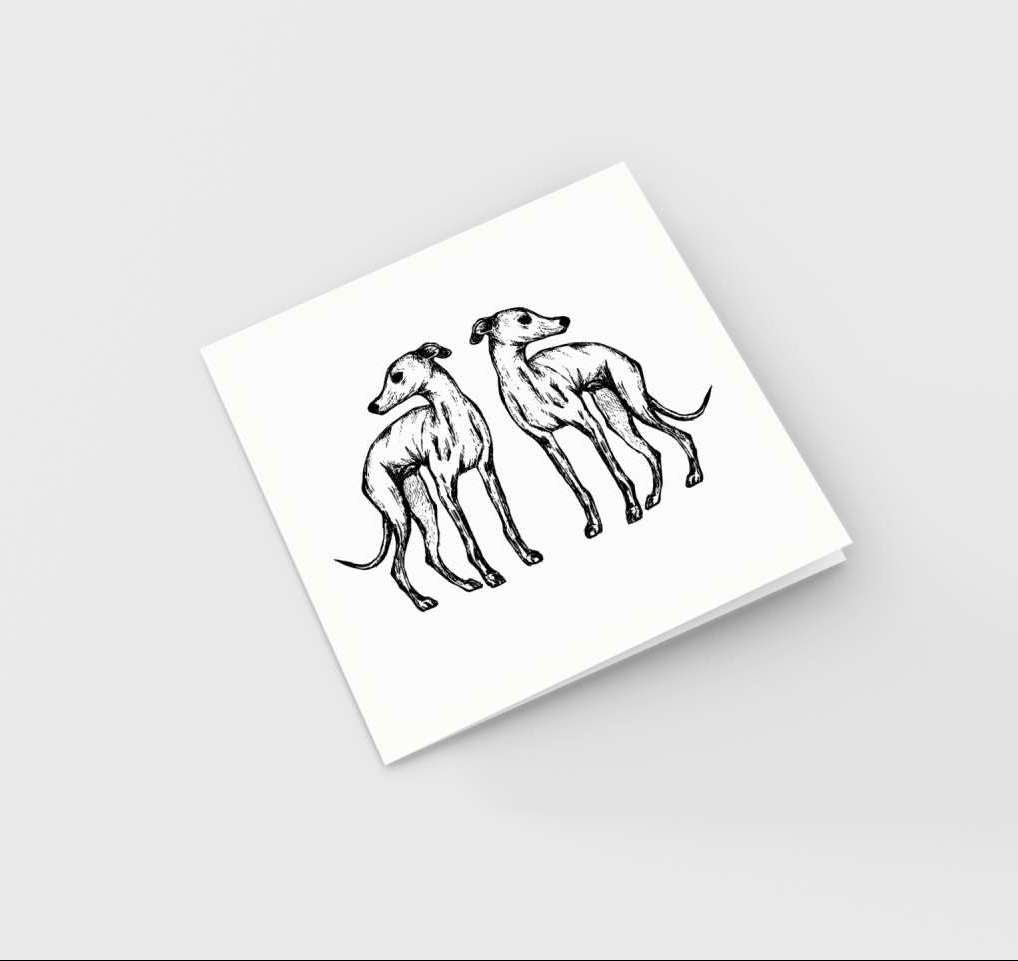 Mirror Hound Greeting Card