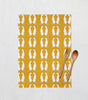 Mustard Smoochies Tea Towel
