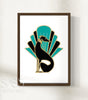 Deco Hound Art Print