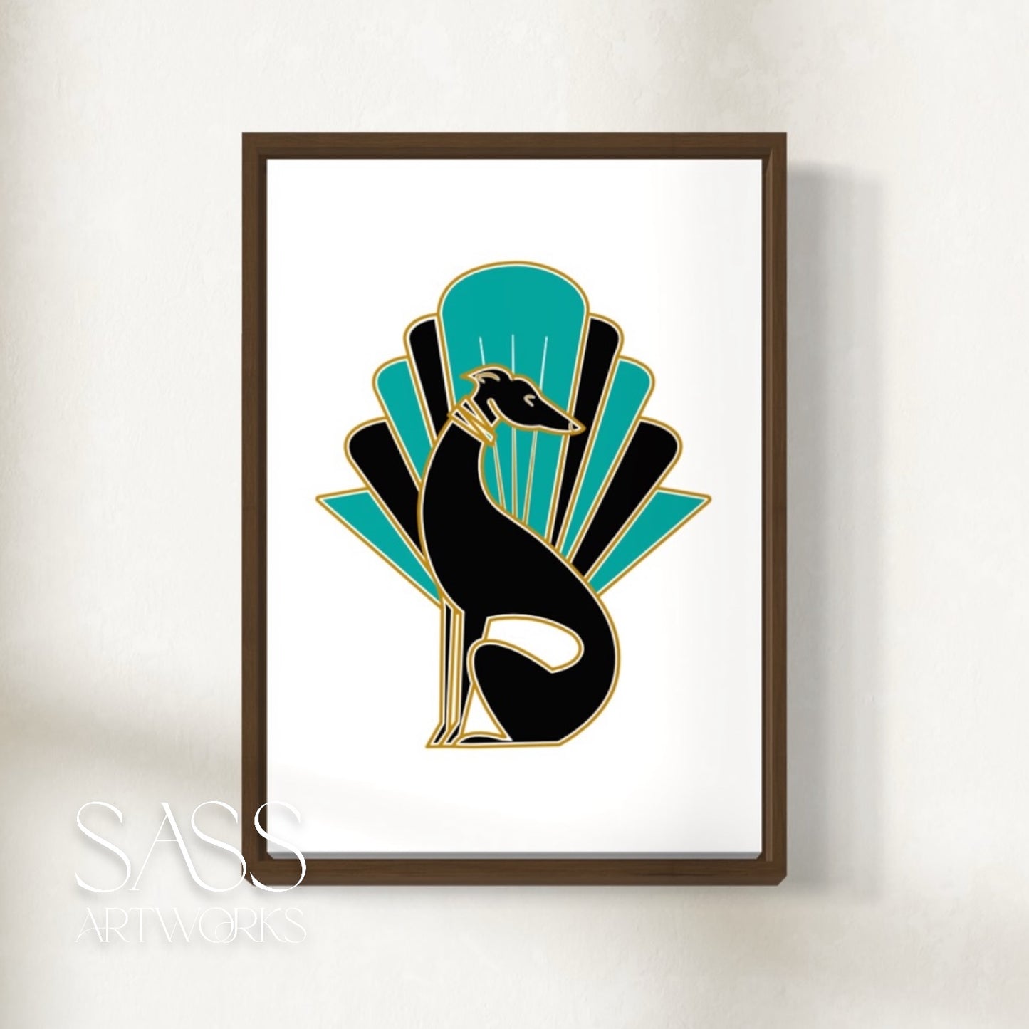 Deco Hound Art Print