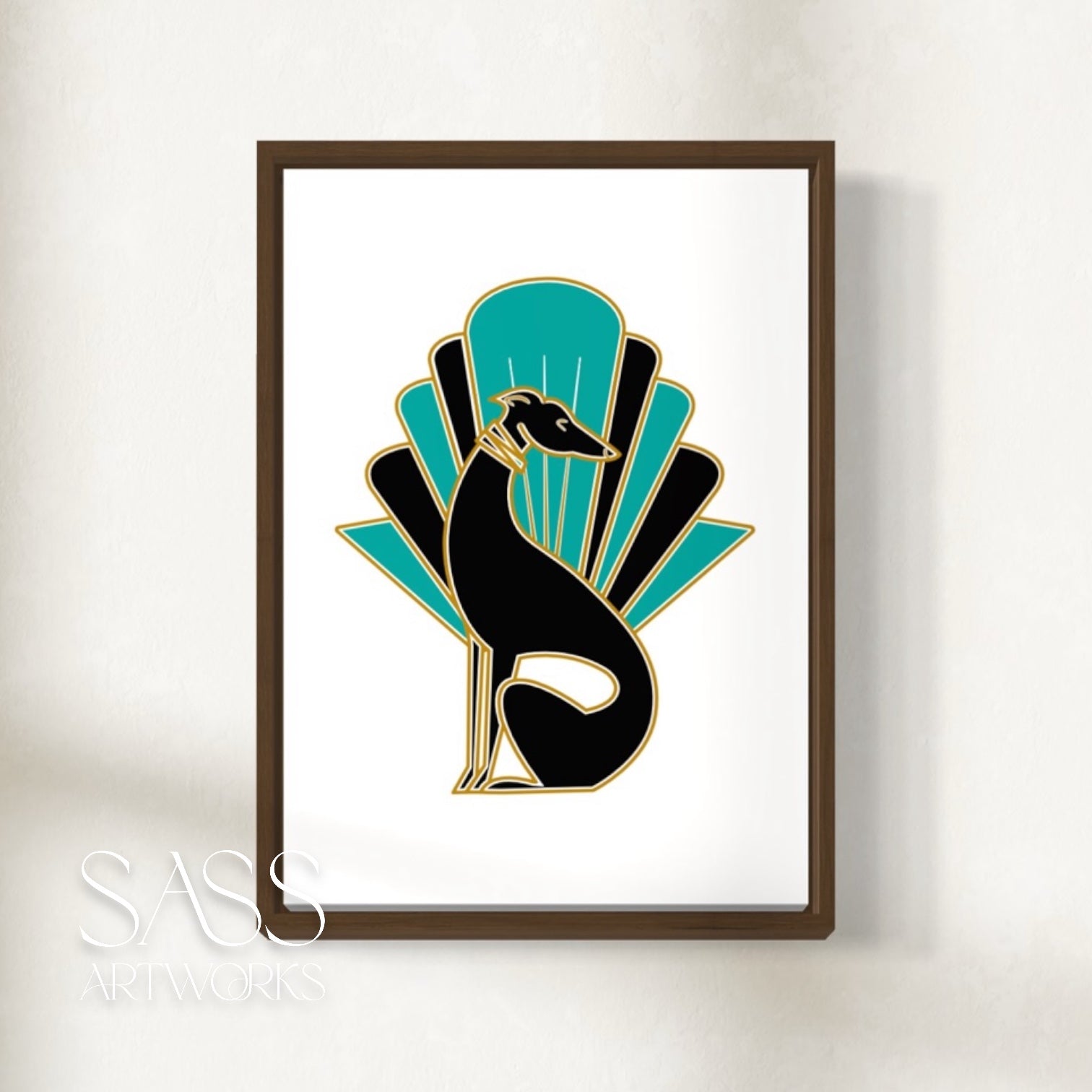 Deco Hound Art Print