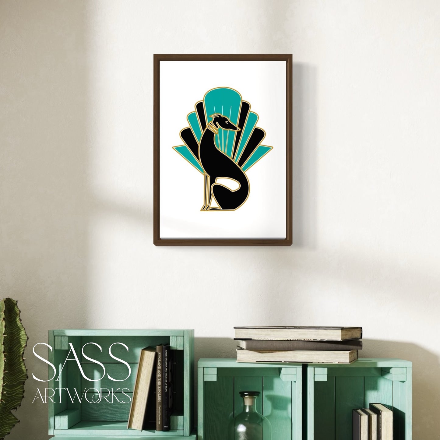 Deco Hound Art Print