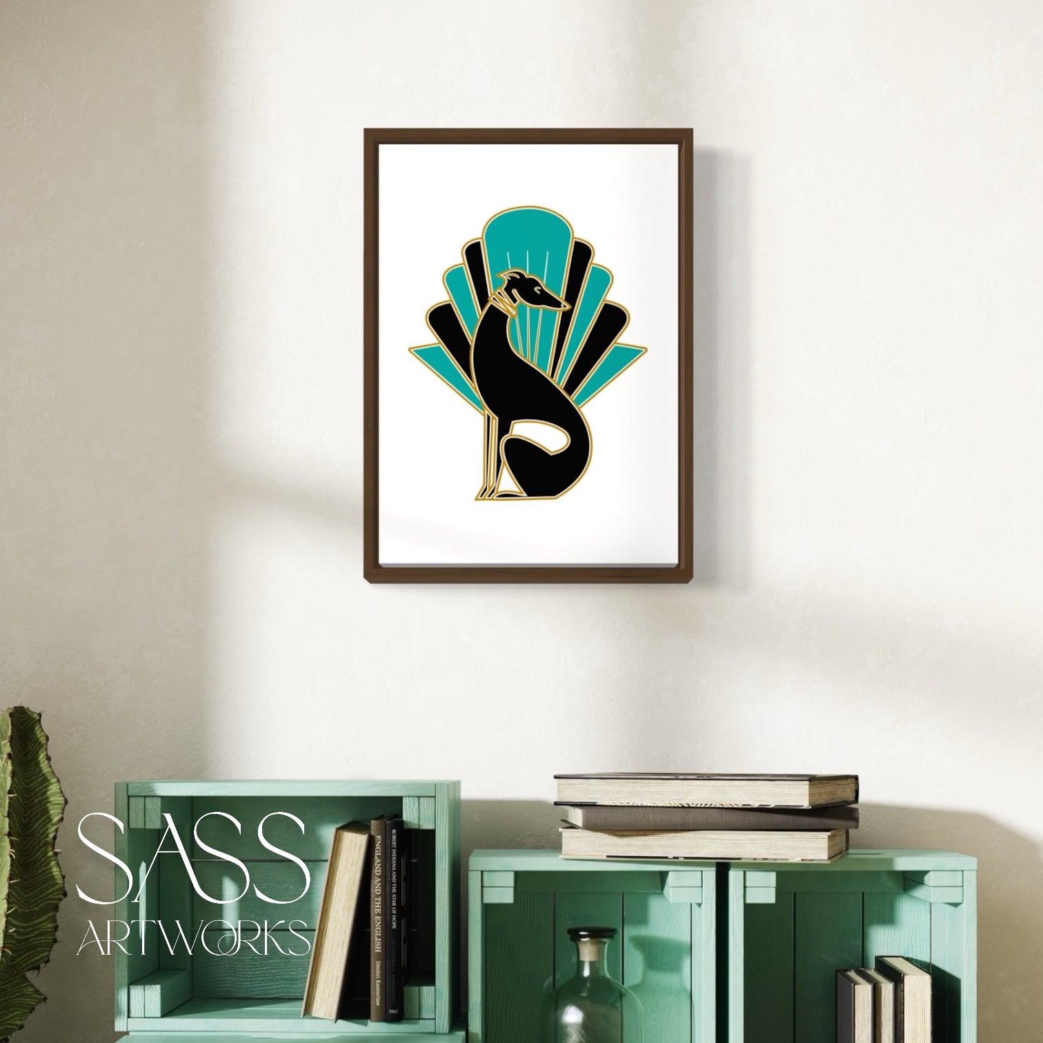 Deco Hound Art Print