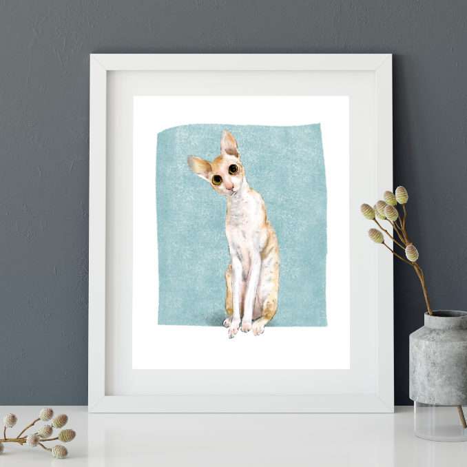 Ginger the Rex Illustration - SassArtworks | Home Decor Art Print