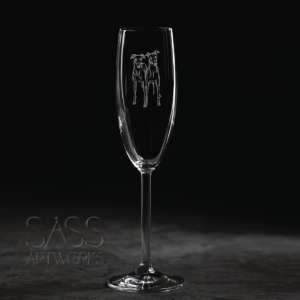double trouble etched champagne glass
